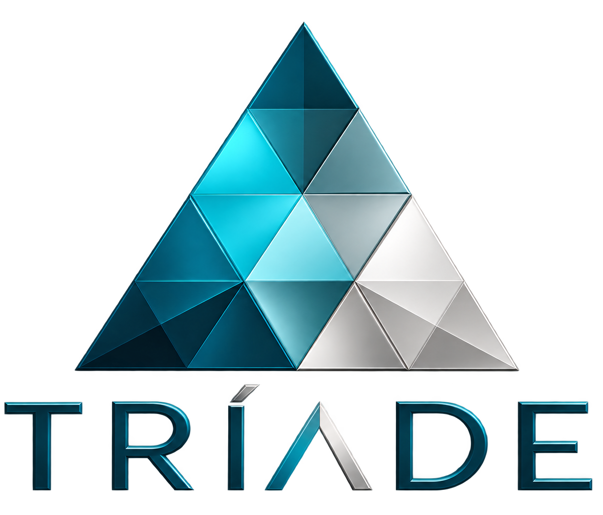 logotipo triangular trÍade transparente